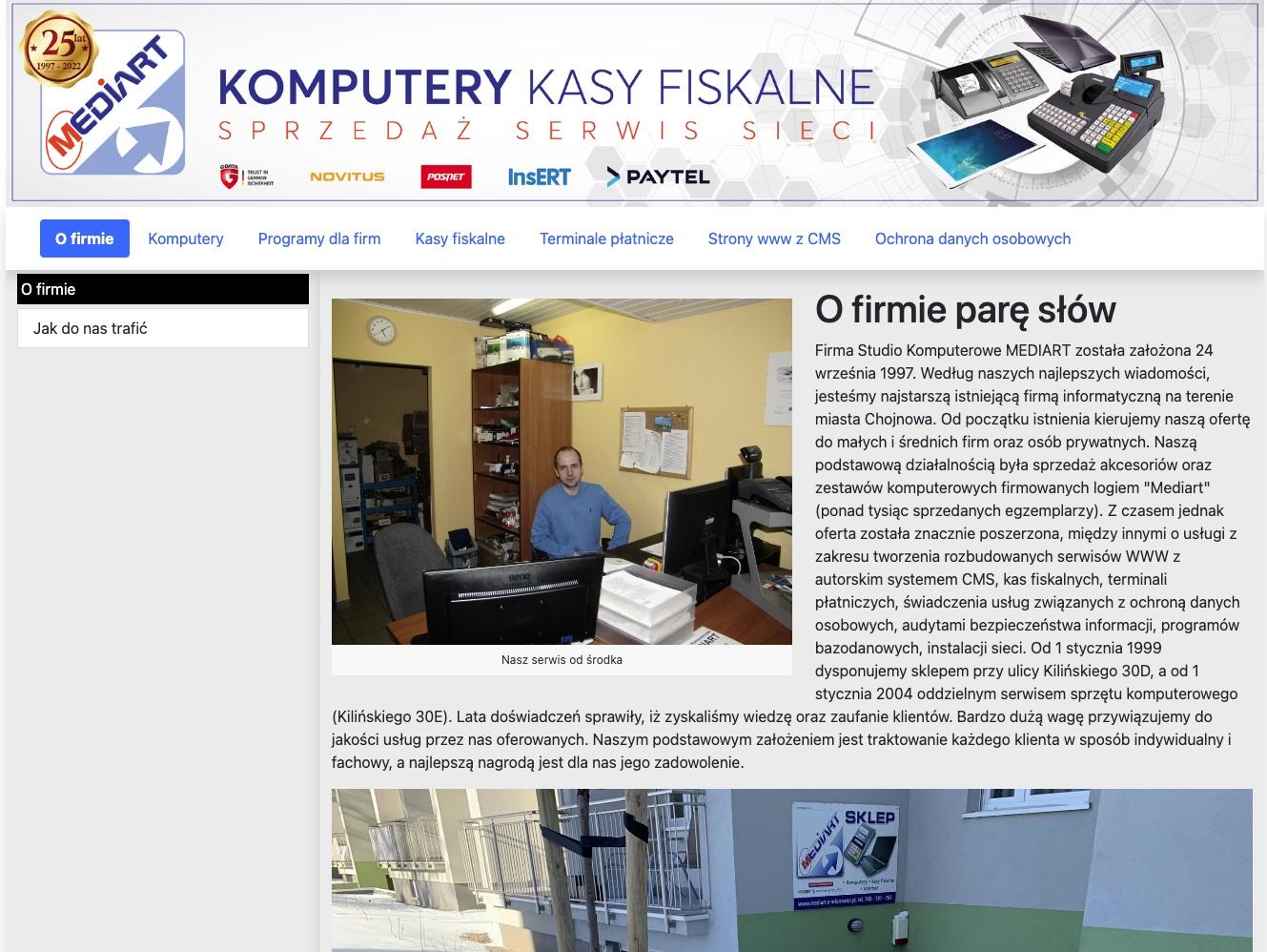 zrzut strony mediart.chojnow.biz